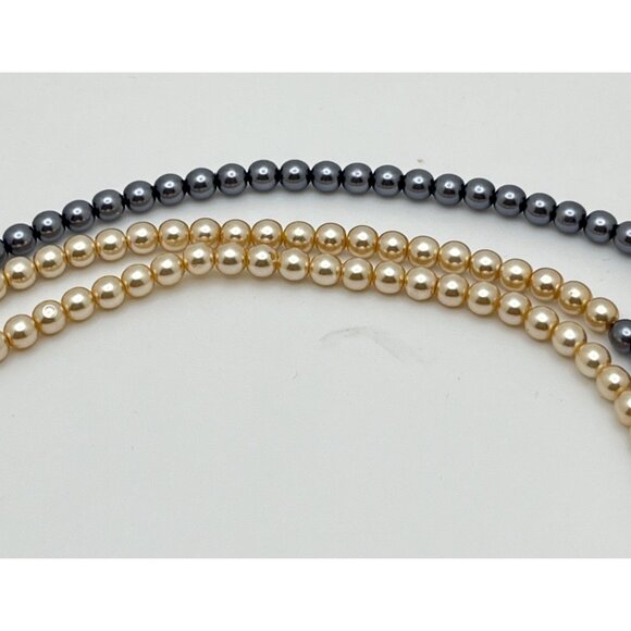 Elegant Faux Pearl Bead Strand Multi Color String No Clasp 46 Inch Garland - Picture 6 of 6